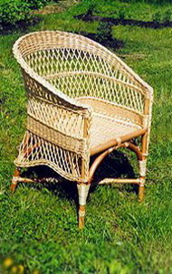 Мебель из лозы - садовое кресло